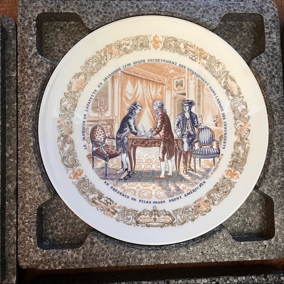 6 new in box D’ARCEAU-LIMOGES Lafayette Collectors porcelain plates 1973 - Picture 4 of 14